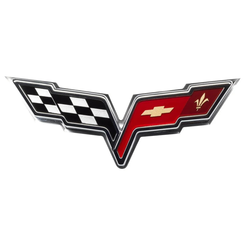 Oracle Chevrolet Corvette C6 Illuminated Emblem - White - Back View