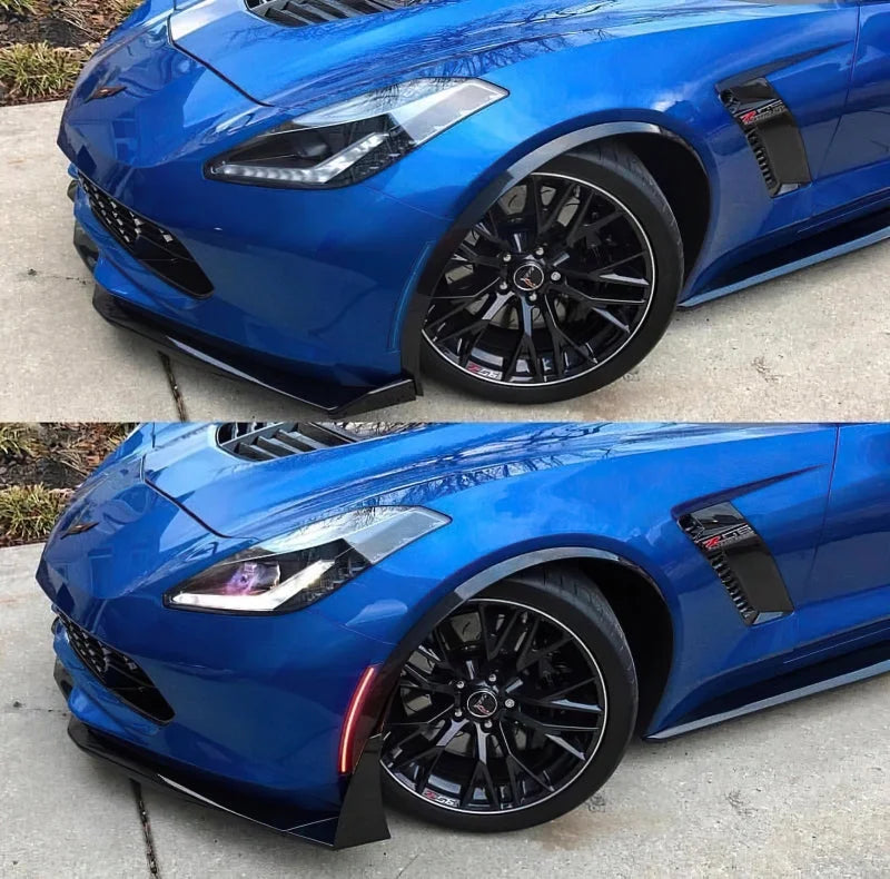 Oracle Chevrolet Corvette C7 Concept Sidemarker Set - Tinted - No Paint - Installation View