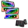 Load image into Gallery viewer, Oracle Chevrolet Silverado 03-06 Square Halo Kit - ColorSHIFT w/ 2.0 Controller - Installation View