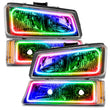 Load image into Gallery viewer, Oracle Chevrolet Silverado 03-06 Square Halo Kit - ColorSHIFT w/o Controller - Installation View