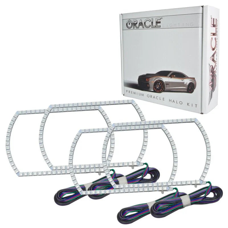 Oracle Chevy Silverado 07-13 Halo Kit Square Style - ColorSHIFT w/o Controller - Installation View
