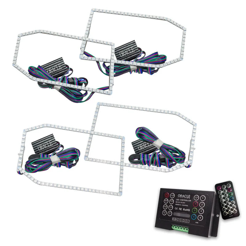 Oracle Chevy Silverado 14-15 Halo Kit Non-Projector Style - ColorSHIFT w/ 2.0 Controller - Main Product View