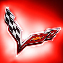 Load image into Gallery viewer, Oracle Corvette C7 Rear Illuminated Emblem - Red - Main Product View