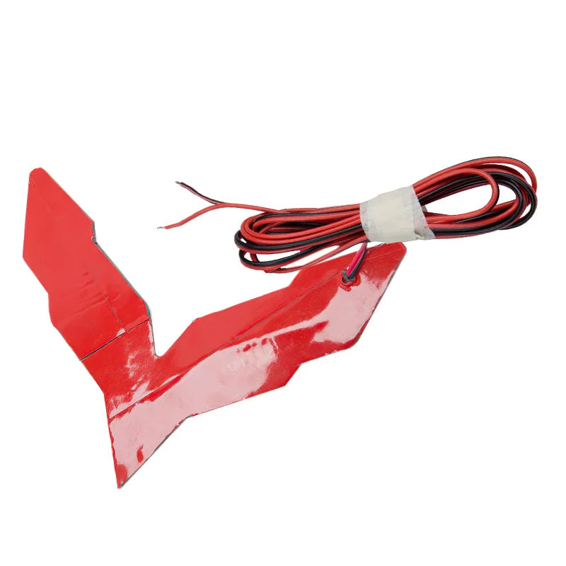 Oracle Corvette C7 Rear Illuminated Emblem - Red - Installation View