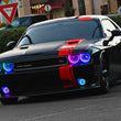 Load image into Gallery viewer, Oracle Dodge Challenger 08-14 LED Waterproof Halo Kit - ColorSHIFT w/ Simple Controller - Side View