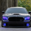 Load image into Gallery viewer, Oracle Dodge Charger 05-10 LED Triple Ring Halo Kit - White - Installation View