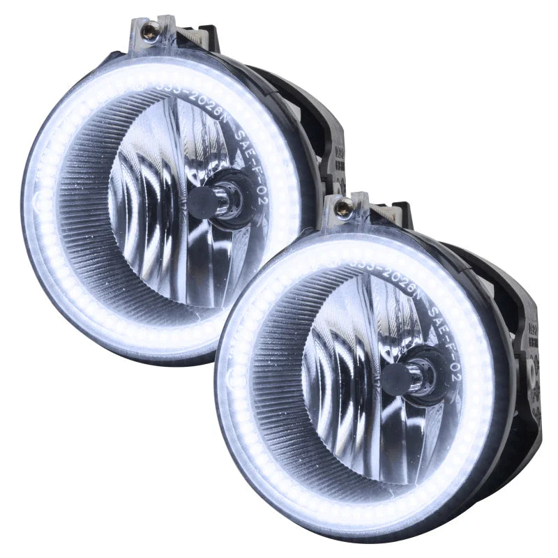 Oracle Dodge Charger 05-14 LED Waterproof Fog Halo Kit - White - Installation View