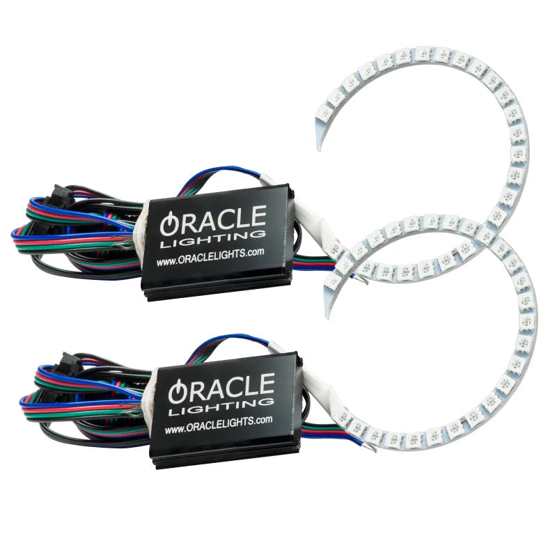 Oracle Dodge Charger 15-21 Projector Halo Kit - ColorSHIFT w/ Simple Controller - Installation View
