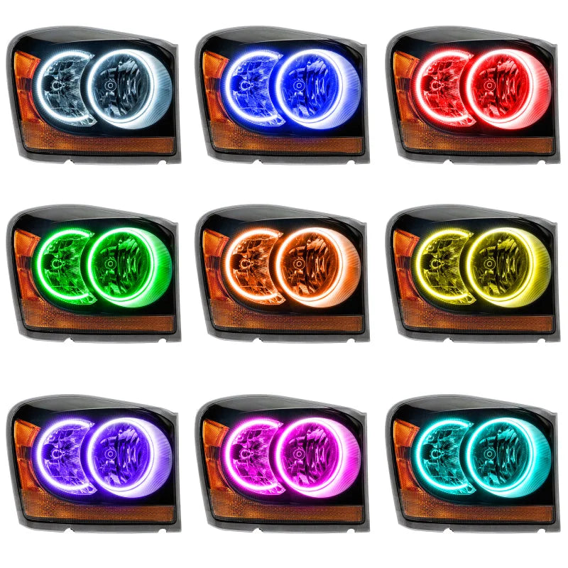 Oracle Dodge Durango 04-06 Halo Kit - ColorSHIFT w/ Simple Controller - Side View