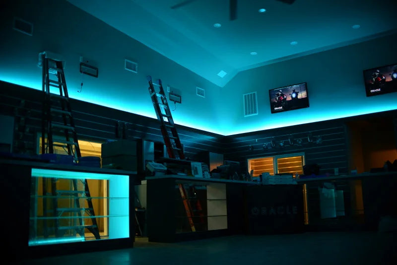 Oracle Exterior Black Flex LED 12in Strip - RGB ColorSHIFT - Installation View