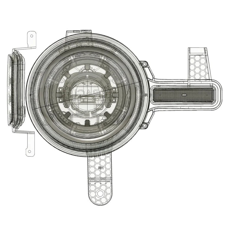 Oracle Ford Bronco 21+ Oculus Bi-LED Projector Headlights - Side View