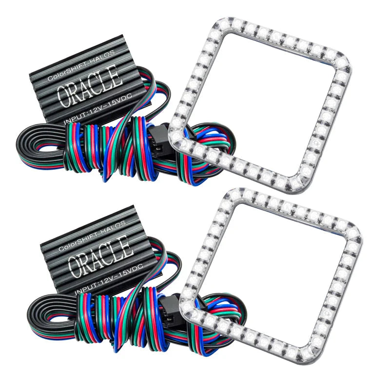 Oracle Ford F-250/350 05-07 LED Fog Halo Kit - ColorSHIFT - Main Product View