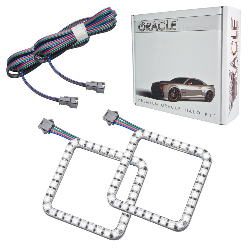 Oracle Ford F-250/350 05-07 LED Fog Halo Kit - ColorSHIFT - Side View