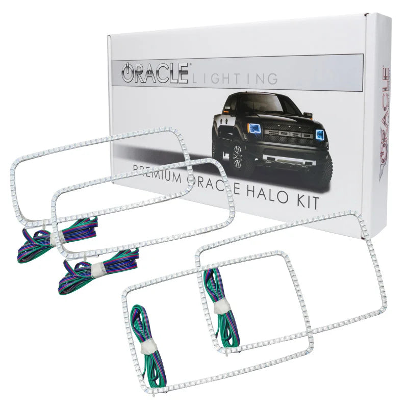 Oracle Ford F250 08-10 Halo Kit - ColorSHIFT w/ Simple Controller - Side View