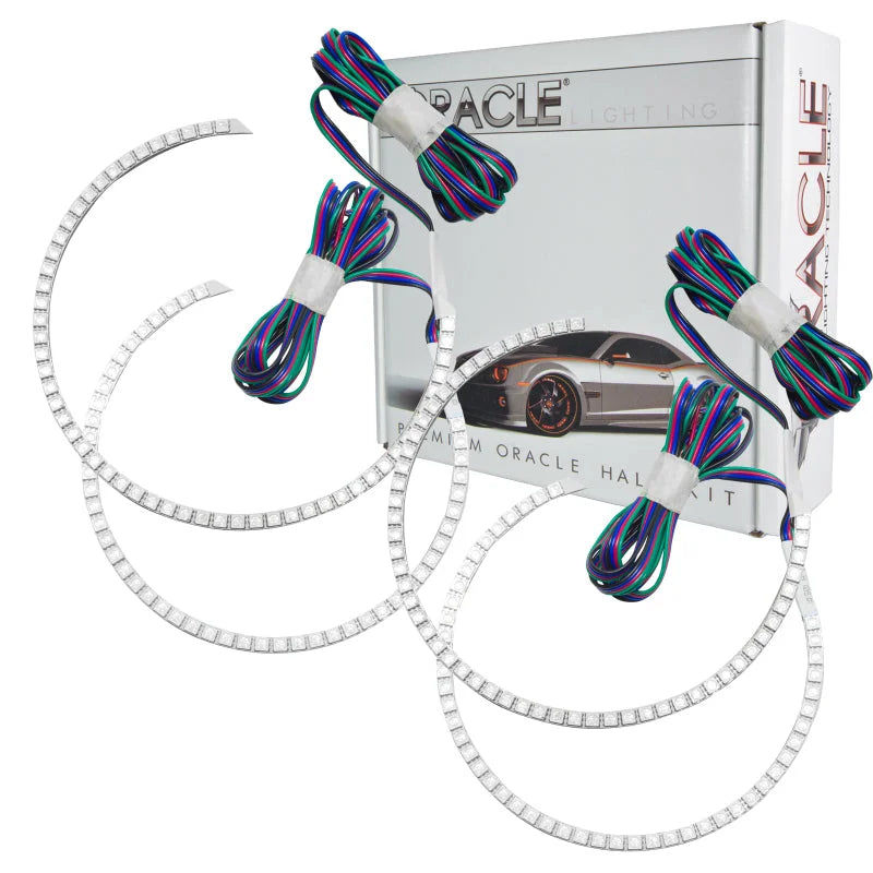 Oracle Ford F250/350 11-16 Halo Kit (Round Ring Design) - ColorSHIFT w/ Simple Controller - Side View