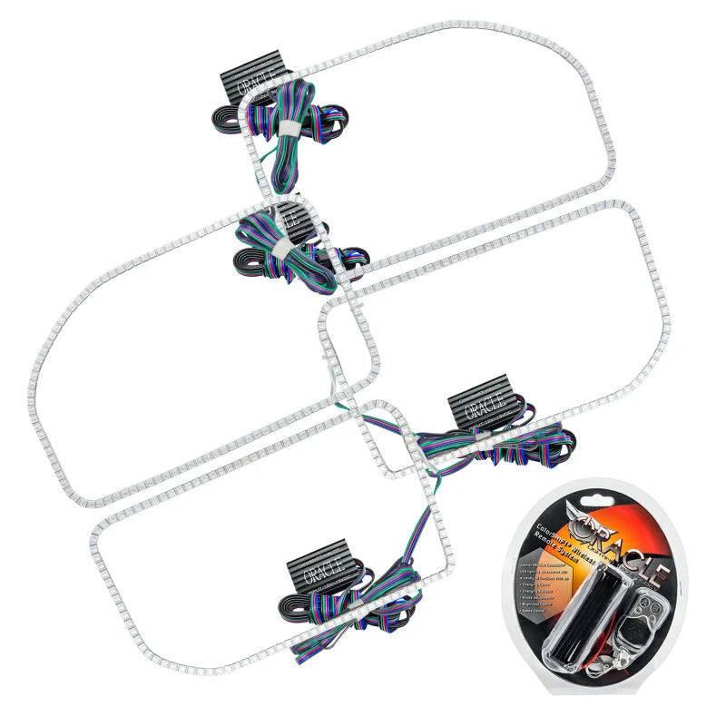 Oracle Ford F250/350 11-16 Halo Kit (Square Ring Design) - ColorSHIFT - Main Product View