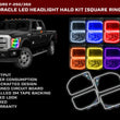 Load image into Gallery viewer, Oracle Ford F250/350 11-16 Halo Kit (Square Ring Design) - ColorSHIFT w/ BC1 Controller - Side View