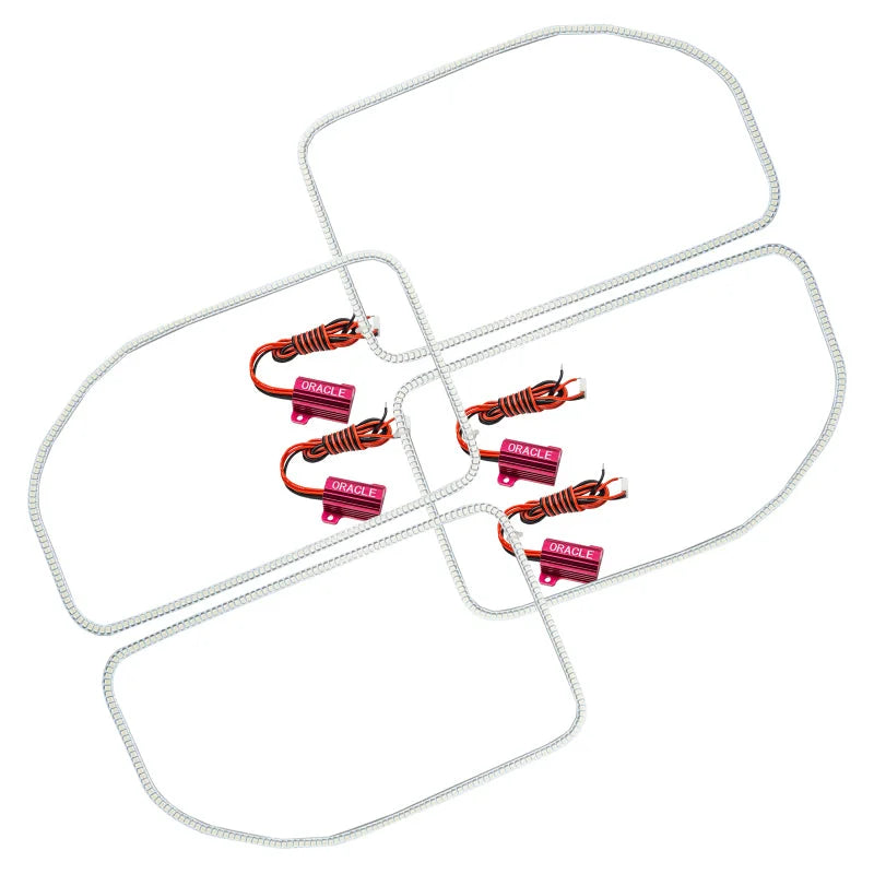 Oracle Ford F250/350 11-16 LED Halo Kit (Square Ring Design) - White - Main Product View
