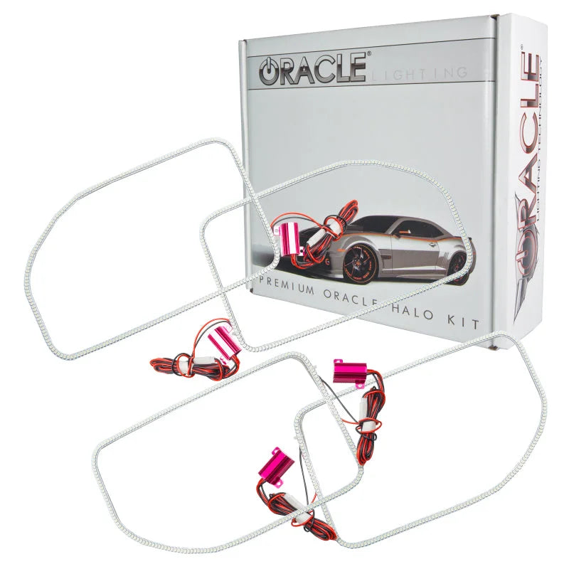 Oracle Ford F250/350 11-16 LED Halo Kit (Square Ring Design) - White - Side View