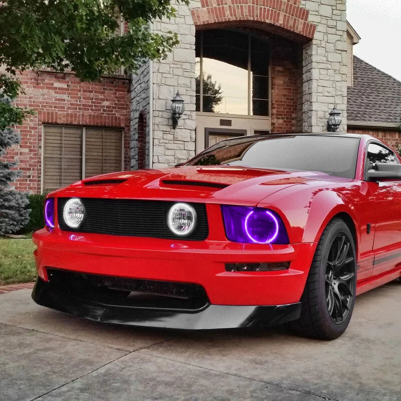Oracle Ford Mustang 05-09 Halo Kit - ColorSHIFT w/ BC1 Controller - Side View