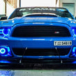 Load image into Gallery viewer, Oracle Ford Mustang 10-12 LED Halo Kit - Projector Headlights - White - Side View