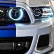 Load image into Gallery viewer, Oracle Ford Mustang 10-13 WP LED Fog Halo Kit (Grille Style) - White - Installation View