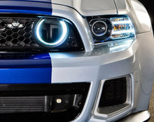Load image into Gallery viewer, Oracle Ford Mustang 10-13 WP LED Fog Halo Kit (Grille Style) - White - Installation View