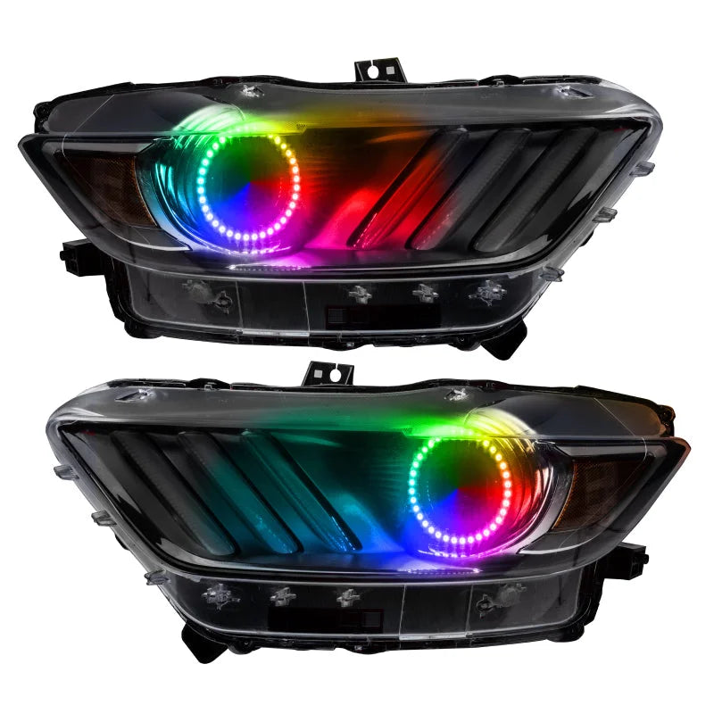 Oracle Ford Mustang 15-17 Halo Kit - ColorSHIFT w/ Simple Controller - Side View