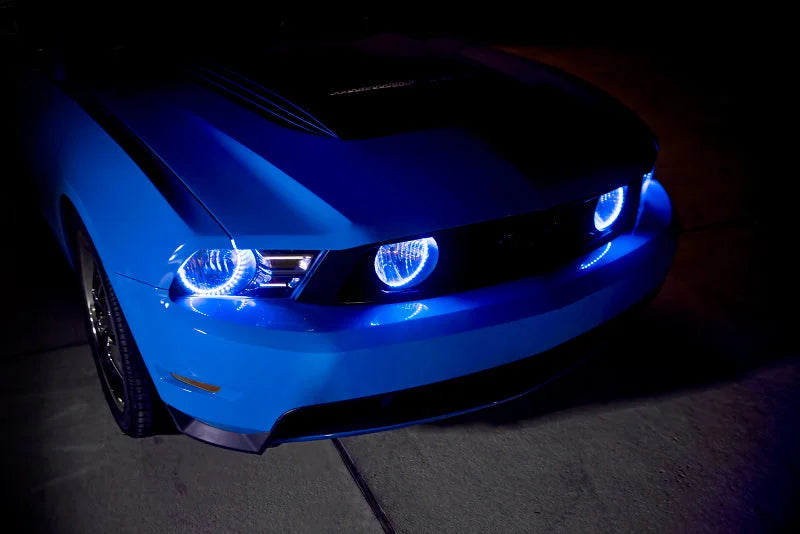 Oracle Ford Mustang GT/V6 10-12 Halo Kit - ColorSHIFT w/ 2.0 Controller - Side View