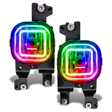 Load image into Gallery viewer, Oracle Ford Superduty 08-10 LED Fog Light Halo Kit - ColorSHIFT w/o Controller - Side View