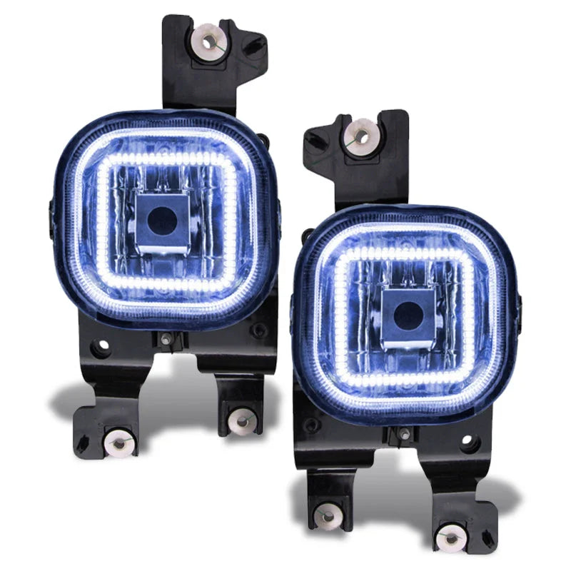 Oracle Ford Superduty 08-10 LED Fog Light Halo Kit - White - Side View