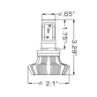 Load image into Gallery viewer, Oracle H16 4000 Lumen LED Headlight Bulbs (Pair) - 6000K - Side View