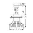 Load image into Gallery viewer, Oracle H4 4000 Lumen LED Headlight Bulbs (Pair) - 6000K - Back View