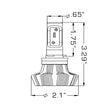 Load image into Gallery viewer, Oracle H8 4000 Lumen LED Headlight Bulbs (Pair) - 6000K - Side View