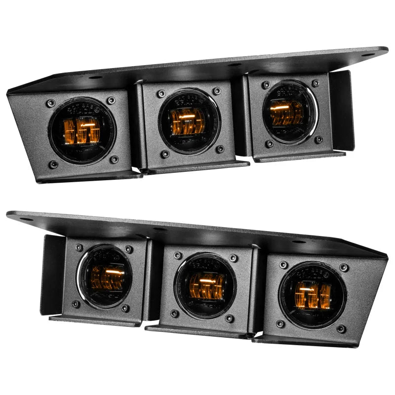 Oracle High 21-22 Ford Bronco Triple LED Fog Light kit for Steel Bumper - Main Product View