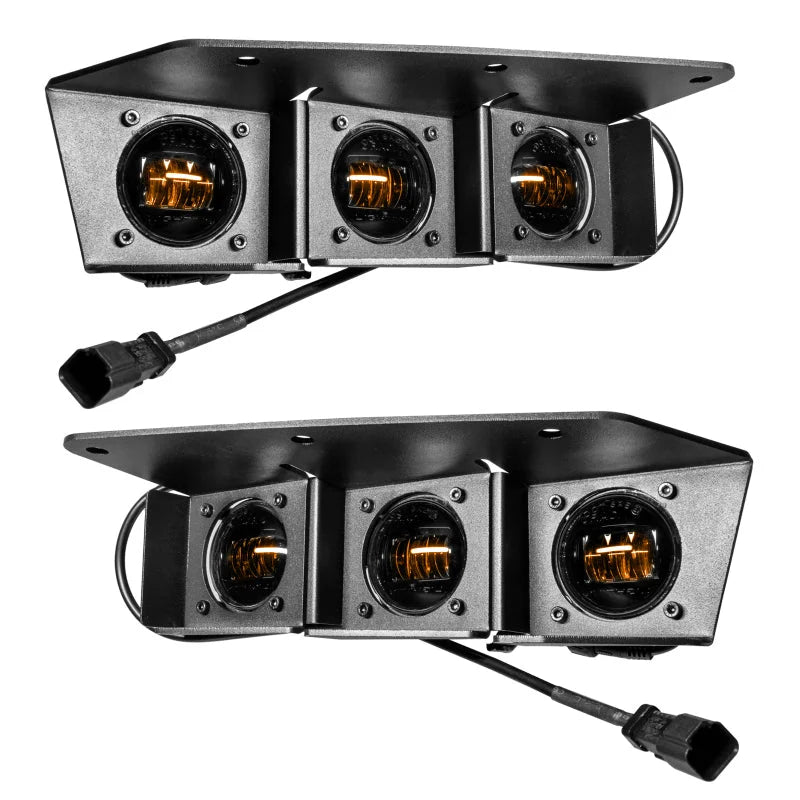 Oracle High 21-22 Ford Bronco Triple LED Fog Light kit for Steel Bumper - Additional View 12