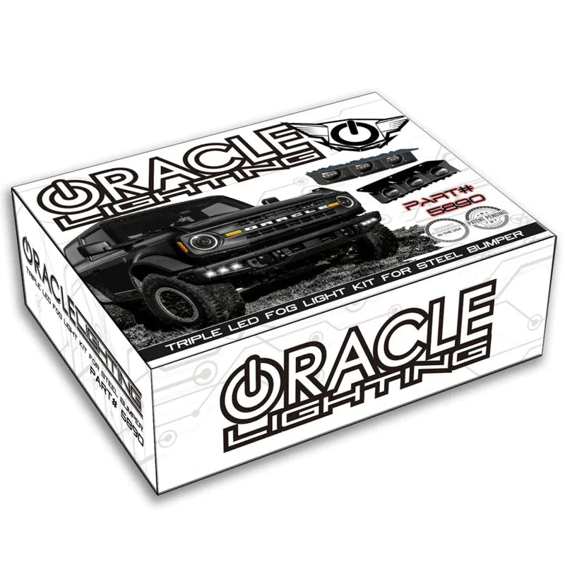 Oracle High 21-22 Ford Bronco Triple LED Fog Light kit for Steel Bumper - Additional View 15