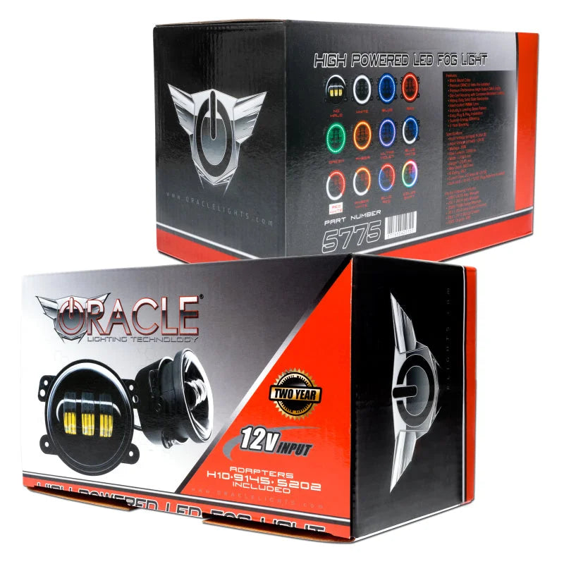 Oracle High Powered LED Fog Lights - Green - Side View