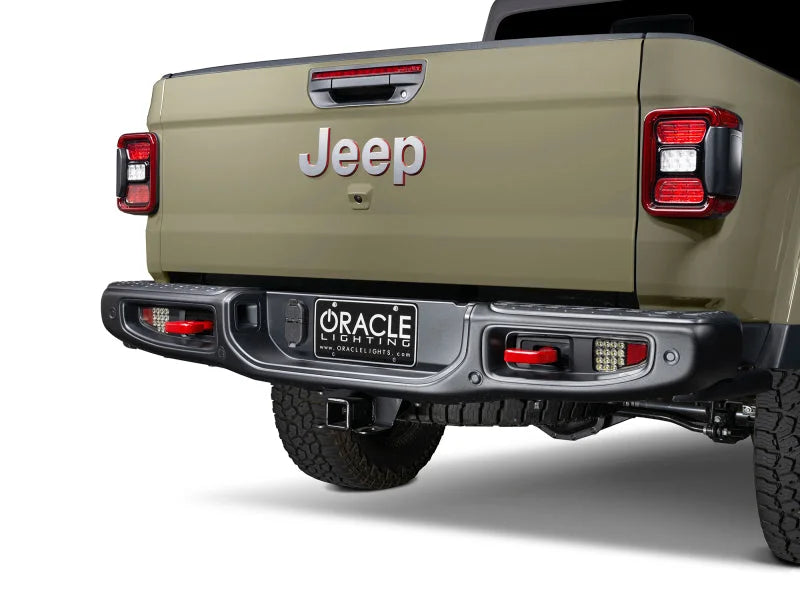Oracle Jeep Gladiator JT Rear Bumper LED Reverse Lights w/ Plug & Play Harness - 6000K - Additional View 5
