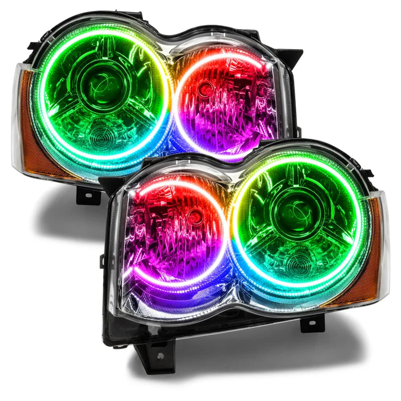 Oracle Jeep Grand Cherokee 08-10 Halo Kit - ColorSHIFT w/ 2.0 Controller - Side View