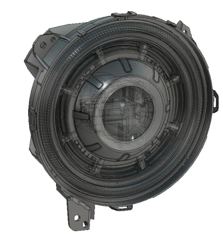 Oracle Jeep JL/Gladiator JT Oculus Bi-LED Projector Headlights - Amber/White Switchback - Side View