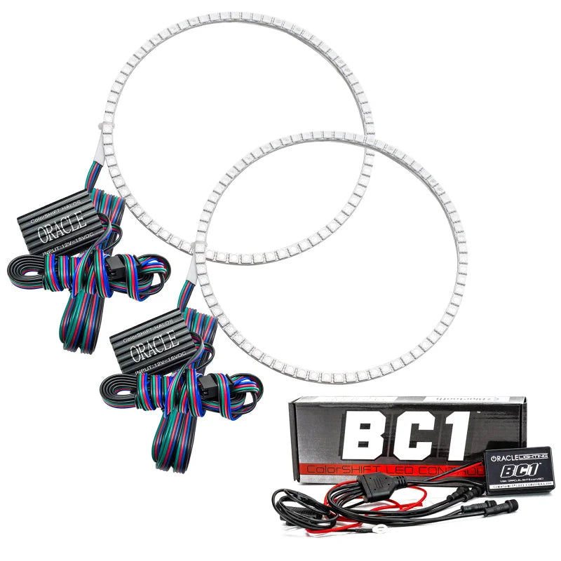 Oracle Jeep Wrangler 07-17 Halo Kit - ColorSHIFT w/ BC1 Controller - Main Product View