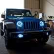 Load image into Gallery viewer, Oracle Jeep Wrangler 07-17 LED Halo Kit - White - Back View