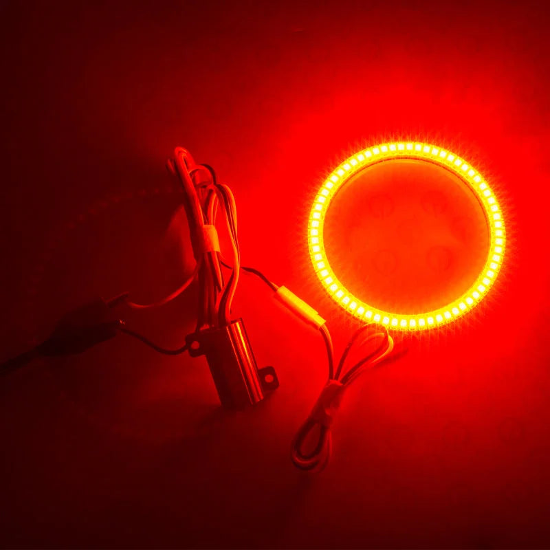 Oracle Jeep Wrangler 07-17 LED Waterproof Turn Signal Halo Kit - Amber - Back View