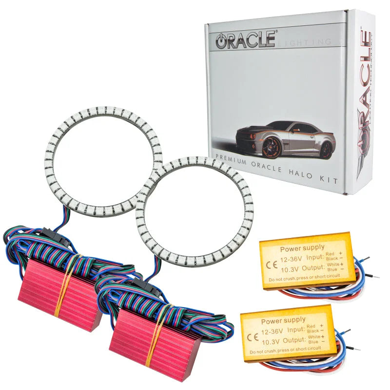 Oracle Jeep Wrangler JK 07-18 LED Waterproof Fog Light Kit - ColorSHIFT - Side View
