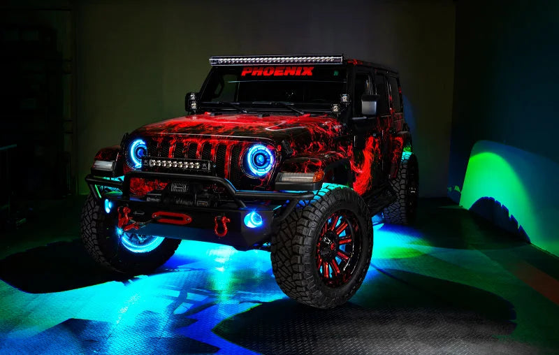 Oracle Jeep Wrangler JK/JL/JT High Performance W LED Fog Lights - ColorSHIFT - Dynamic - Additional View 9