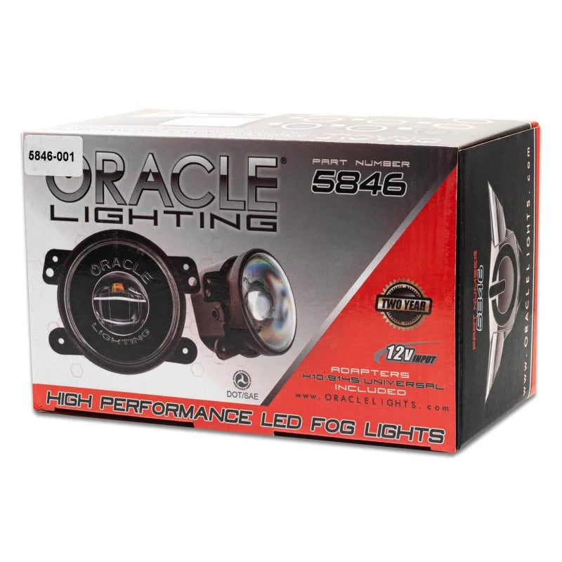 Oracle Jeep Wrangler JK/JL/JT High Performance W LED Fog Lights - White - Side View