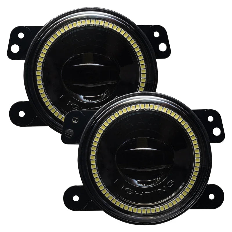 Oracle Jeep Wrangler JK/JL/JT High Performance W LED Fog Lights - White - Installation View