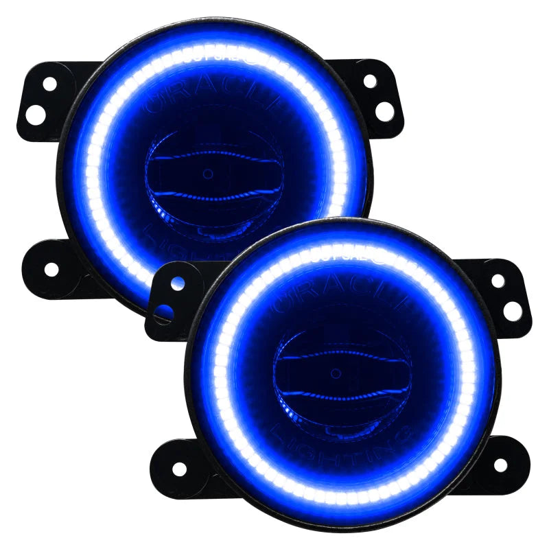 Oracle Jeep Wrangler JK/JL/JT High Performance W LED Fog Lights - Blue - Main Product View