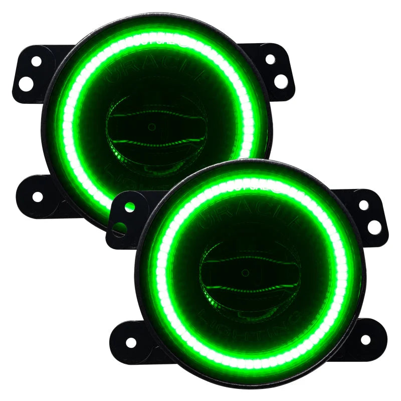 Oracle Jeep Wrangler JK/JL/JT High Performance W LED Fog Lights - Green - Main Product View